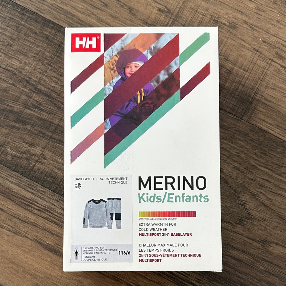 Helly Hansen Multicolor Merino Kids Baselayer